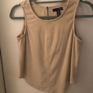 Slightly Cropped Aqua Brand Tank Top